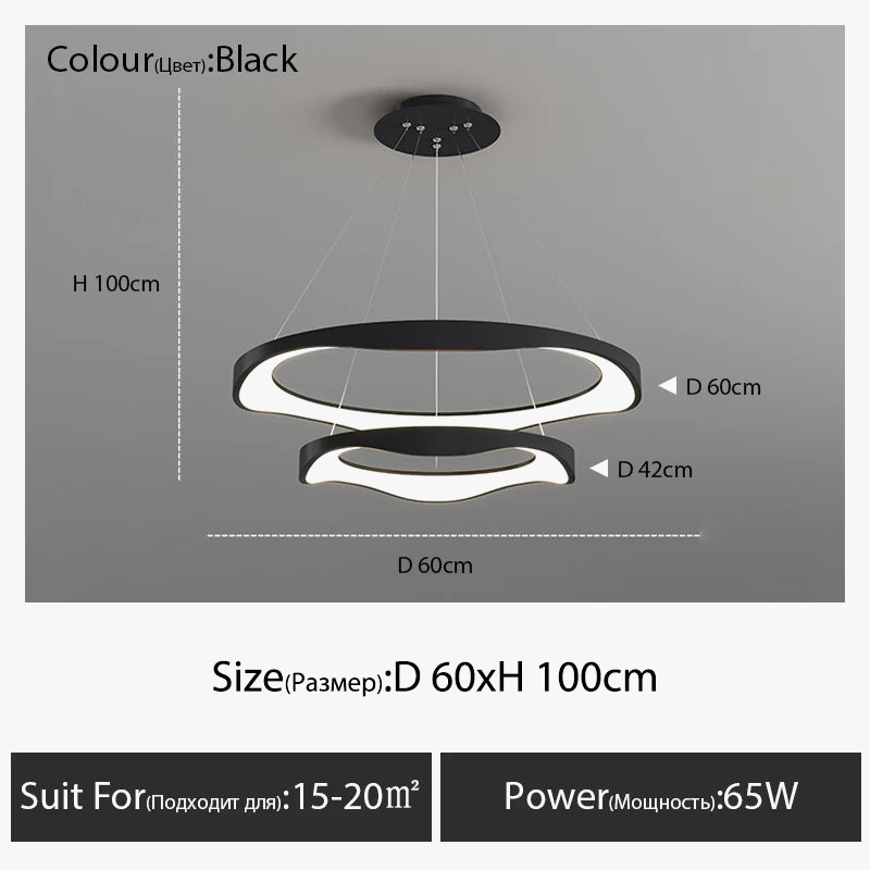 Lustre LED design nordique rond