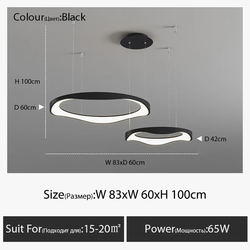 Lustre LED design nordique rond