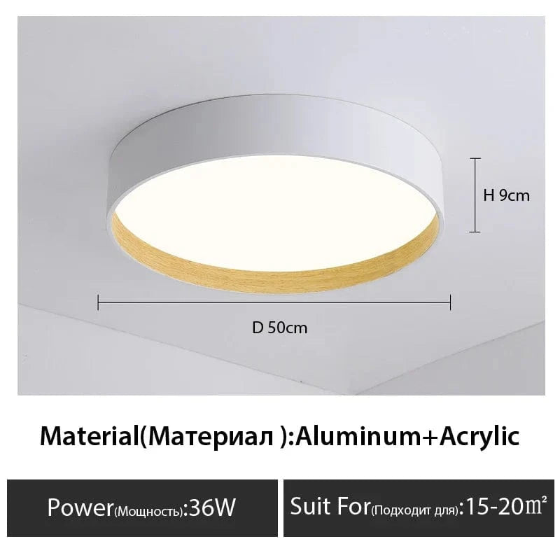  Lampe Suspendue pour Plafond Moderne pour Salon ou Chambre | Marco Lucetti Blanc-Dia 50cm / Lumière chaude 3000K