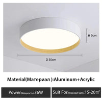  Lampe Suspendue pour Plafond Moderne pour Salon ou Chambre | Marco Lucetti Blanc-Dia 50cm / Lumière chaude 3000K