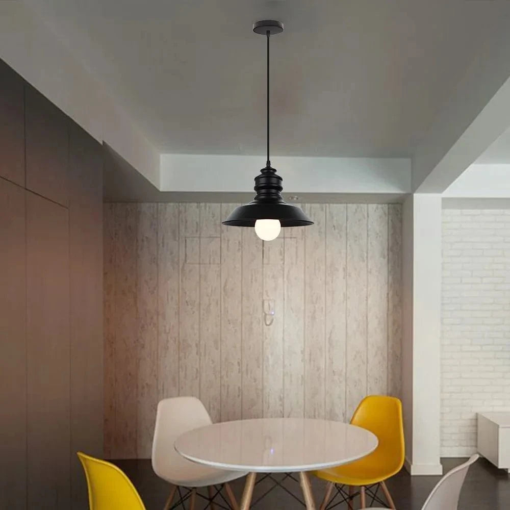 Lampe suspendue Rétro Loft Led  en fer noir pour une décoration tendance | Marco Lucetti Noir