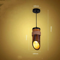 Lampe Suspendue Style Américain Loft en Bambou  | Marco Lucetti 1 tête