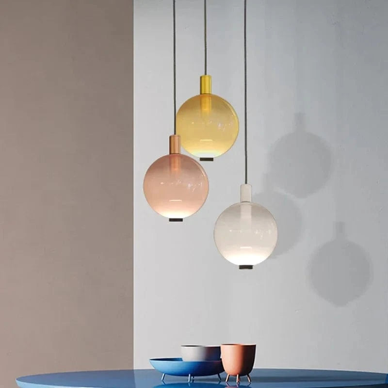 Lampe Suspendue Verre Dégradé Nordique - Éclairage Design 110V-220V | Marco Lucetti