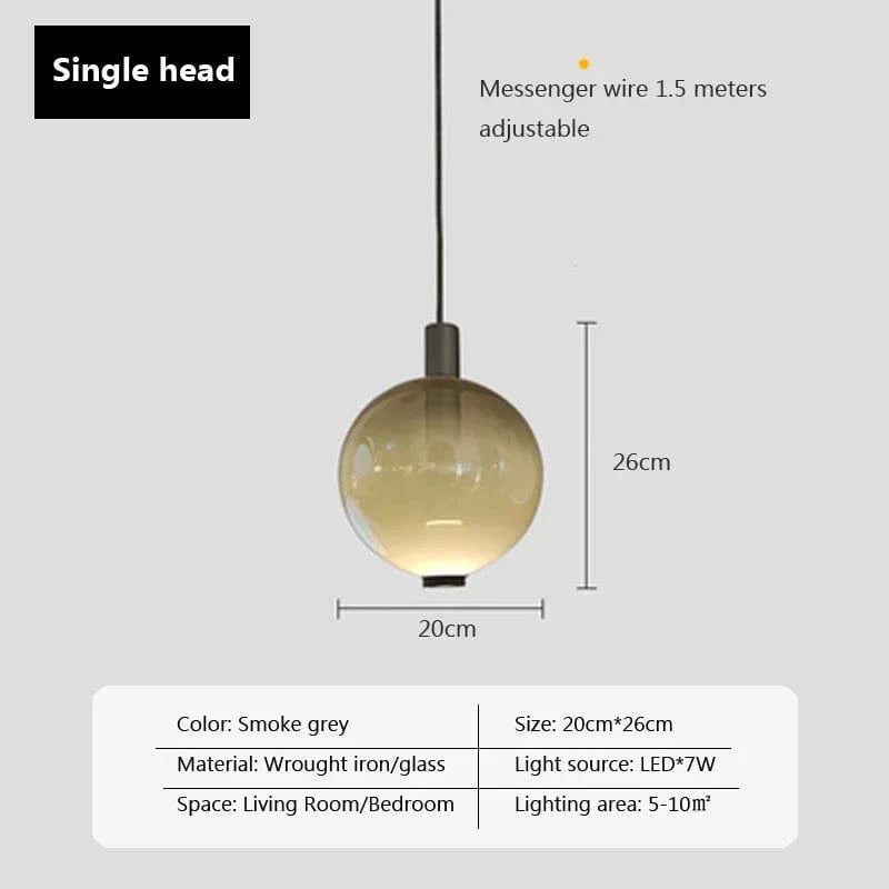 Lampe Suspendue Verre Dégradé Nordique - Éclairage Design 110V-220V | Marco Lucetti C