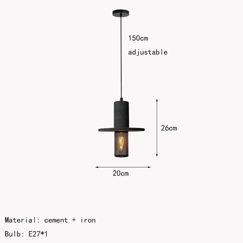 Lampe suspendue vintage en ciment - Livraison directe assurée | Marco Lucetti 26x20cm / Blanc froid