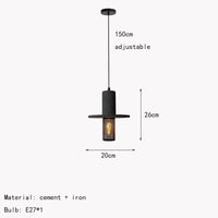 Lampe suspendue vintage en ciment - Livraison directe assurée | Marco Lucetti 26x20cm / Blanc froid