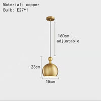Lampe Suspendue Vintage en Cuivre avec Fil Réglable - Édition Exclusive | Marco Lucetti Or / 5000K