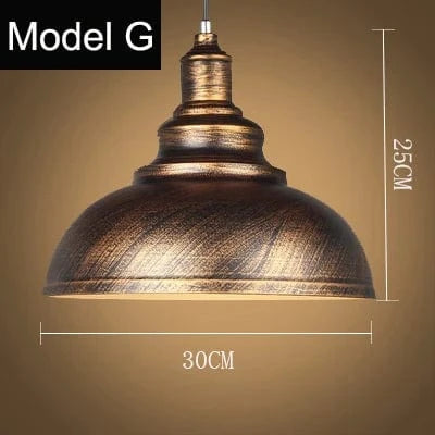 Lampe suspendue vintage Loft Industriel Nordique Veilleuse Bar | Marco Lucetti Modèle G avec ampoule / Avec ampoule 110V