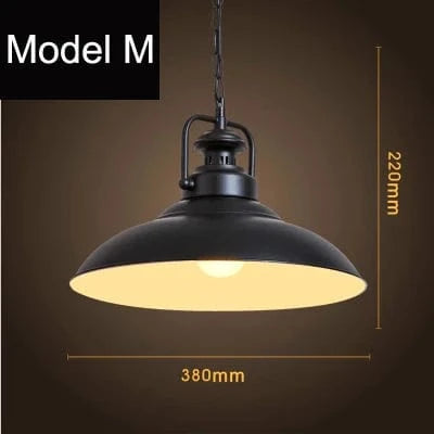 Lampe suspendue vintage Loft Industriel Nordique Veilleuse Bar | Marco Lucetti Modèle M avec ampoule / Avec ampoule 110V