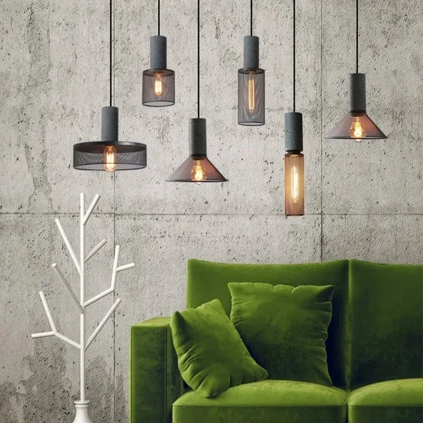 Lampe Suspension à Têtes Multiples en Ciment onc es993 LED | Marco Lucetti