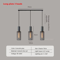 Lampe Suspension à Têtes Multiples en Ciment onc es993 LED | Marco Lucetti PL059 Gris 10cm 3H / Pas d'ampoule