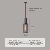 Lampe Suspension à Têtes Multiples en Ciment onc es993 LED | Marco Lucetti PL059 Gris 10cm / Pas d'ampoule