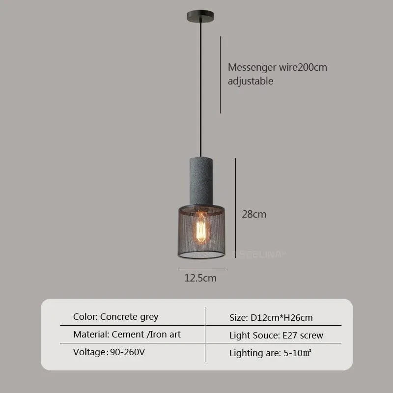 Lampe Suspension à Têtes Multiples en Ciment onc es993 LED | Marco Lucetti PL059 Gris 12,5 cm / Pas d'ampoule