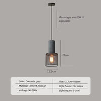 Lampe Suspension à Têtes Multiples en Ciment onc es993 LED | Marco Lucetti PL059 Gris 12,5 cm / Pas d'ampoule