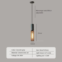 Lampe Suspension à Têtes Multiples en Ciment onc es993 LED | Marco Lucetti PL059 Gris 6,5 cm / Pas d'ampoule