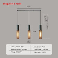 Lampe Suspension à Têtes Multiples en Ciment onc es993 LED | Marco Lucetti PL059 Gris 6,5cm 3H / Pas d'ampoule