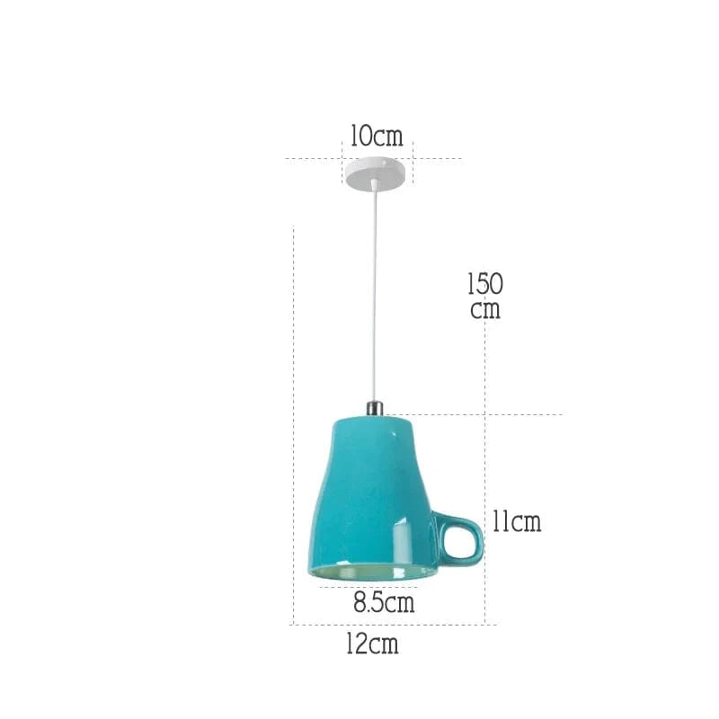 Lampe Suspension Céramique LED Moderne | Marco Lucetti B Bleu