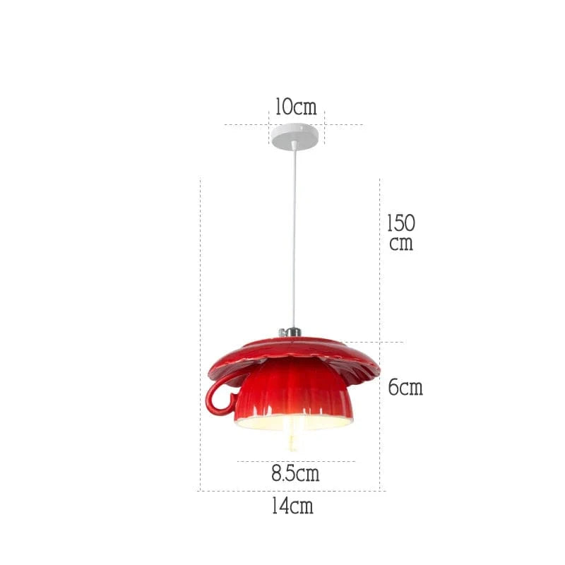 Lampe Suspension Céramique LED Moderne | Marco Lucetti C Rouge