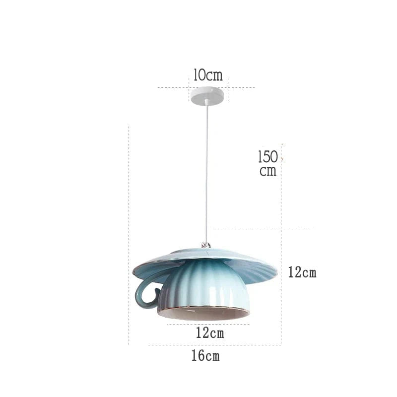 Lampe Suspension Céramique LED Moderne | Marco Lucetti D Bleu