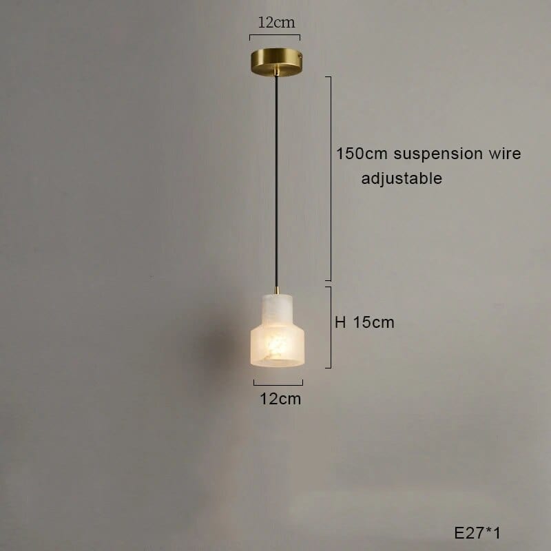 Lampe Suspension en Marbre à LED Minimaliste | Marco Lucetti A / Lumière chaude