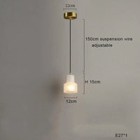 Lampe Suspension en Marbre à LED Minimaliste | Marco Lucetti A / Lumière chaude