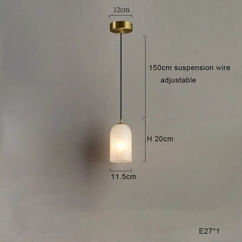 Lampe Suspension en Marbre à LED Minimaliste | Marco Lucetti B / Lumière chaude