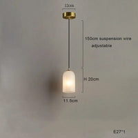 Lampe Suspension en Marbre à LED Minimaliste | Marco Lucetti B / Lumière chaude