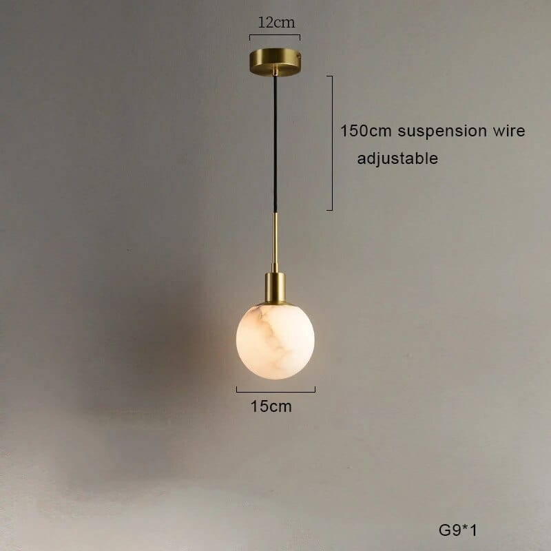 Lampe Suspension en Marbre à LED Minimaliste | Marco Lucetti C / Lumière chaude