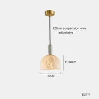 Lampe Suspension en Marbre à LED Minimaliste | Marco Lucetti D / Lumière chaude
