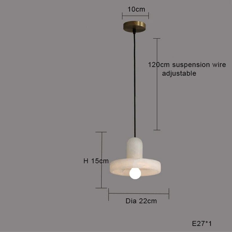 Lampe Suspension en Marbre à LED Minimaliste | Marco Lucetti G / Lumière chaude
