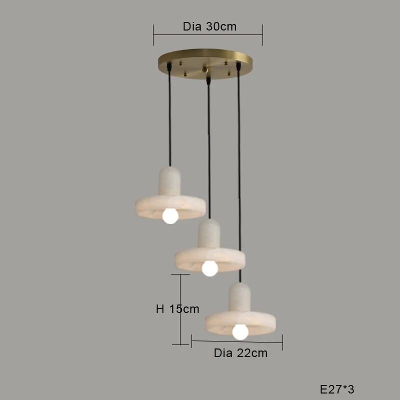 Lampe Suspension en Marbre à LED Minimaliste | Marco Lucetti G2 / Lumière chaude