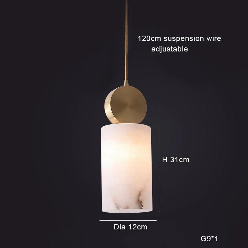 Lampe Suspension en Marbre à LED Minimaliste | Marco Lucetti I / Lumière chaude