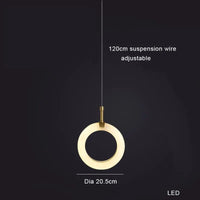 Lampe Suspension en Marbre à LED Minimaliste | Marco Lucetti J / Lumière chaude