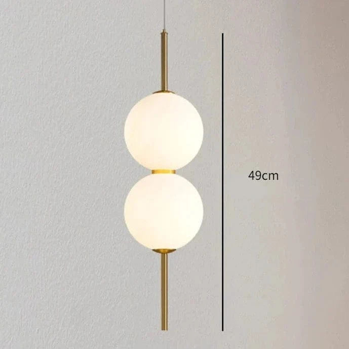 Lampe suspension en verre pour une décoration moderne. | Marco Lucetti 2 têtes