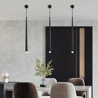Lampe suspension LED Cône Long Tube pour cuisine île salle à manger Bar boutique | Marco Lucetti