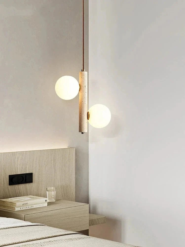 Lampe suspension LED "Haricot Perle" pour chambre à coucher | Marco Lucetti