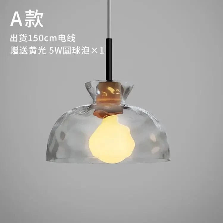 Lampe Suspension LED Japonaise "Bois et Verre" | Marco Lucetti Modèle A