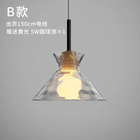Lampe Suspension LED Japonaise "Bois et Verre" | Marco Lucetti StyleB