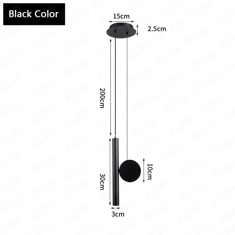 Lampe Suspension LED Noir & Blanc Réglable | Marco Lucetti