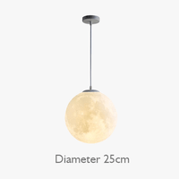 Lampe Suspension  Lune Atmosphère Lustre Impression 3D - Nouveauté Créative pour Enfants Chambre, Restaurant, Bar | Marco Lucetti