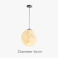 Lampe Suspension  Lune Atmosphère Lustre Impression 3D - Nouveauté Créative pour Enfants Chambre, Restaurant, Bar | Marco Lucetti