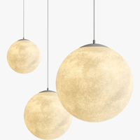 Lampe Suspension  Lune Atmosphère Lustre Impression 3D - Nouveauté Créative pour Enfants Chambre, Restaurant, Bar | Marco Lucetti