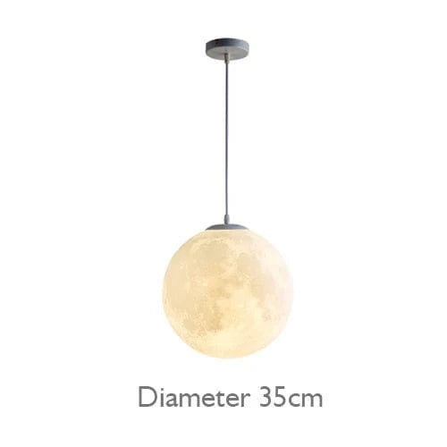Lampe Suspension  Lune Atmosphère Lustre Impression 3D - Nouveauté Créative pour Enfants Chambre, Restaurant, Bar | Marco Lucetti D35cm / Blanc froid
