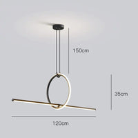 Lampe Suspension Moderne & Minimaliste - Parfaite pour le Bureau | Marco Lucetti 120 cm / Chaud