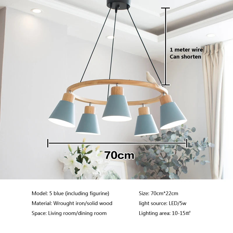 Lampe suspension nordique Macaron modernisée