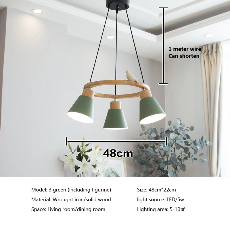 Lampe suspension nordique Macaron modernisée