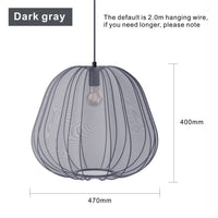 Lampe Suspension Nordique Moderne pour Salon Chambre Restaurant | Marco Lucetti Gris 47cm 40cm / Blanc chaud