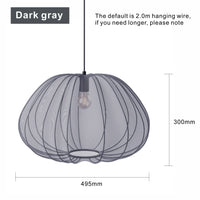Lampe Suspension Nordique Moderne pour Salon Chambre Restaurant | Marco Lucetti Gris 49,5cm 30cm / Blanc chaud