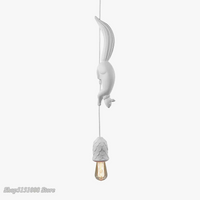 Lampe Suspension Résine Écureuil Nordique LED Loft Décoratif - Éclairage Authentique