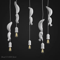Lampe Suspension Résine Écureuil Nordique LED Loft Décoratif - Éclairage Authentique | Marco Lucetti